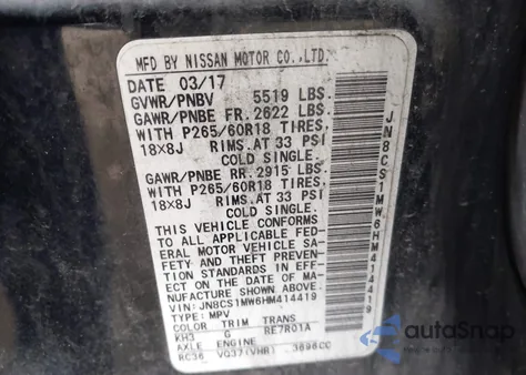 2017 Infiniti Qx70 z USA, uszkodzony, nr VIN JN8CS1MW6HM414419